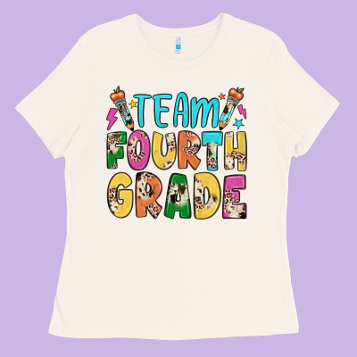 Team Fourth Grade Ladies Tee Designed By Jahusdesignshop