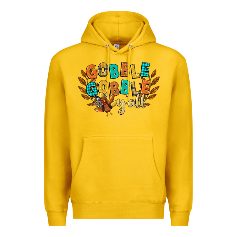 Gobble Gobble Yall Premium Hoodie by CowGirlArtShop | Teevron