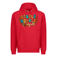 Red gobble gobble yall Premium Hoodie - CowGirlArtShop