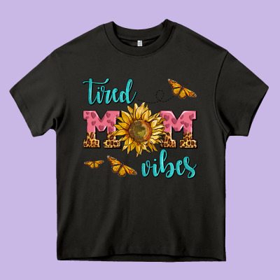 Tired Mom Vibes Heavy Core Tee Designed By Adodesignshop
