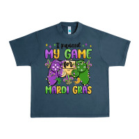 Midnight Navy i paused my game for mardi gras Urban Heavy Tee - MaliasSmallBusiness
