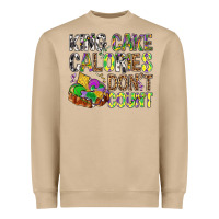 Mushroom King Cake Calories Don't Count Mardi Gras Heavyweight Sweatshirt - BundleAndBundleShop