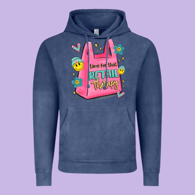 Time For That Retail Therapy Vintage Hoodie Designed By Maliassmallbusiness