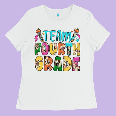 Team Fourth Grade Ladies Tee Designed By Jahusdesignshop