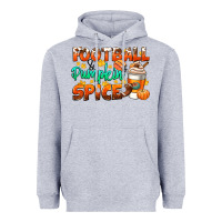 Heather Grey football pumpkin spice Heavyweight Hoodie - CowGirlArtShop