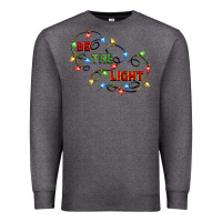 Charcoal Heather be the light Premium Sweatshirt - CowGirlArtShop