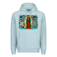 Blue Mist Gemstone our lady of Guadalupe Premium Hoodie - JahusDesignShop
