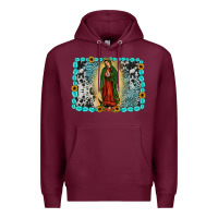 Burgundy Gemstone our lady of Guadalupe Premium Hoodie - JahusDesignShop