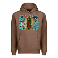 Chestnut Gemstone our lady of Guadalupe Premium Hoodie - JahusDesignShop