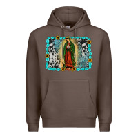Coffee Gemstone our lady of Guadalupe Premium Hoodie - JahusDesignShop