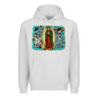 Dove Grey Gemstone our lady of Guadalupe Premium Hoodie - JahusDesignShop