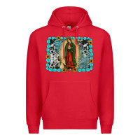 Red Gemstone our lady of Guadalupe Premium Hoodie - JahusDesignShop