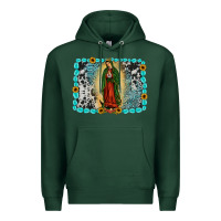 Sports Green Gemstone our lady of Guadalupe Premium Hoodie - JahusDesignShop