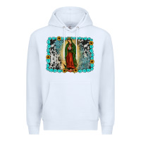 White Gemstone our lady of Guadalupe Premium Hoodie - JahusDesignShop