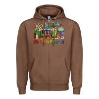 Chestnut Mexican Dia De Los Muertos Coffee Cups Zipper Hoodie - texasbilliewilder