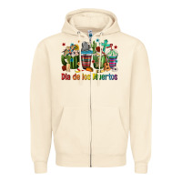 Sandshell Mexican Dia De Los Muertos Coffee Cups Zipper Hoodie - texasbilliewilder