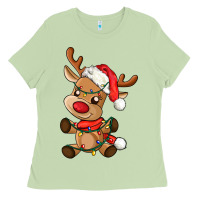 Matcha baby christmas reindeer Ladies Tee - AdoDesignShop
