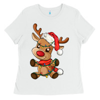 Baby Christmas Reindeer Ladies Tee | Teevron