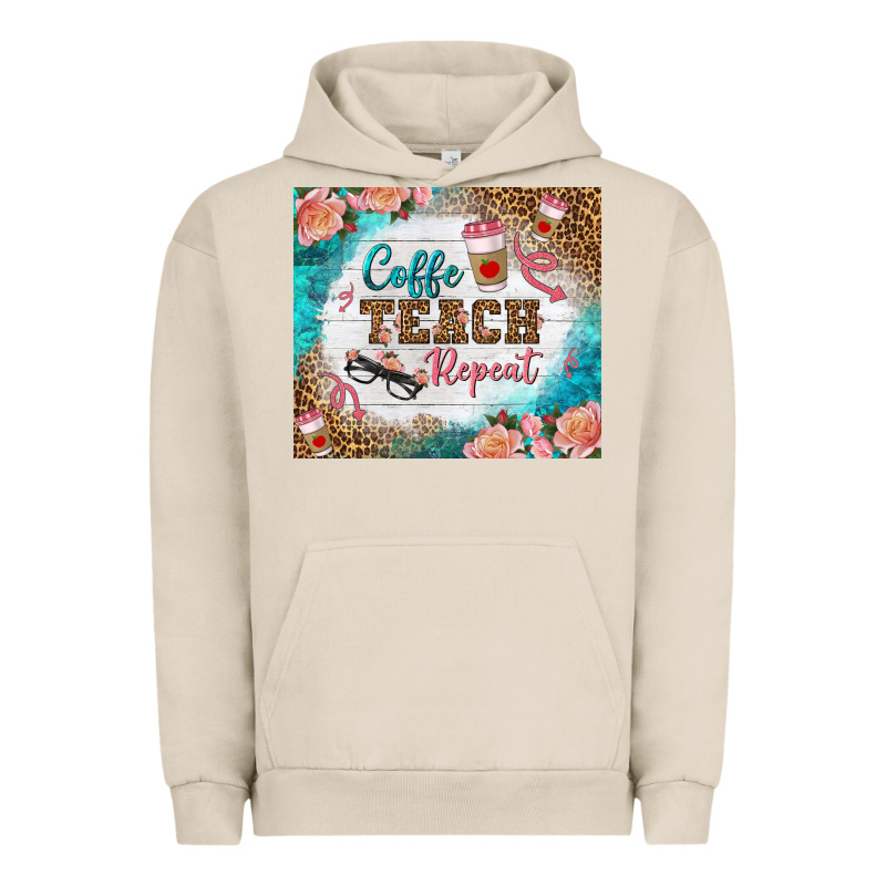 Coffee Teach Repeat Tumbler Urban Hoodie by BundleAndBundleShop | Teevron