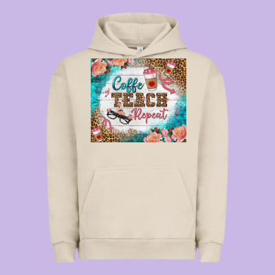 Coffee Teach Repeat Tumbler Urban Hoodie Designed By Bundleandbundleshop