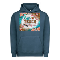 Pigment Midnight Navy coffee teach repeat tumbler Urban Hoodie - BundleAndBundleShop