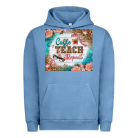 Pigment Pebble Blue coffee teach repeat tumbler Urban Hoodie - BundleAndBundleShop