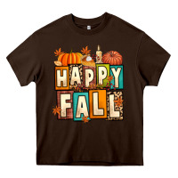 Chocolate Brown happy fall Heavy Core Tee - Artiststas