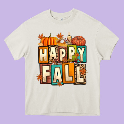 Happy Fall Heavy Core Tee Designed By Artiststas