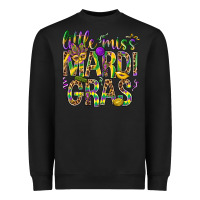 Black Little miss Mardi Gras Heavyweight Sweatshirt - BundleAndBundleShop