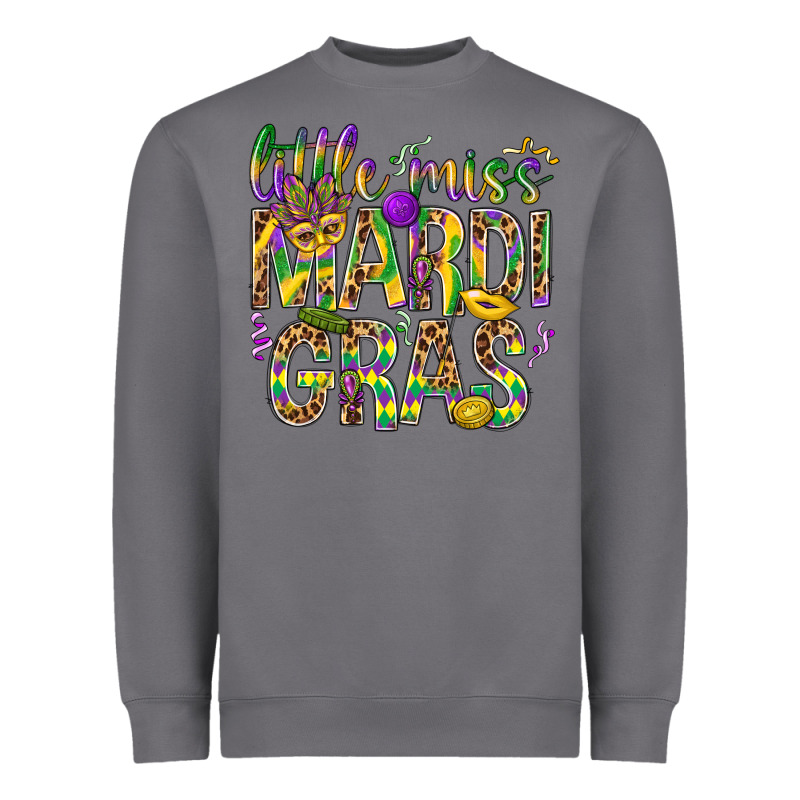 Little Miss Mardi Gras Heavyweight Sweatshirt by BundleAndBundleShop | Teevron