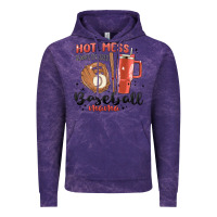 Cloud Purple hot mess always stressed baseball mama stanley cup Vintage Hoodie - MaliasSmallBusiness