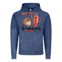 Vintage Denim hot mess always stressed baseball mama stanley cup Vintage Hoodie - MaliasSmallBusiness