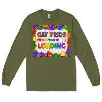 Army Green Gay Pride Loading LGBTQ Tumbler Long Sleeve Tee - BundleAndBundleShop