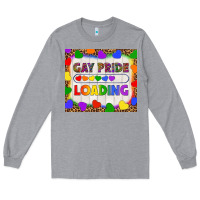 Heather Grey Gay Pride Loading LGBTQ Tumbler Long Sleeve Tee - BundleAndBundleShop