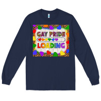 Navy Gay Pride Loading LGBTQ Tumbler Long Sleeve Tee - BundleAndBundleShop