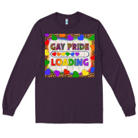 Plum Gay Pride Loading LGBTQ Tumbler Long Sleeve Tee - BundleAndBundleShop
