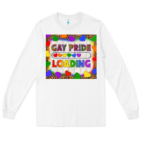 White Gay Pride Loading LGBTQ Tumbler Long Sleeve Tee - BundleAndBundleShop