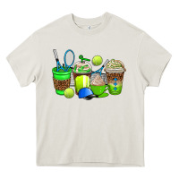 Cream tennis coffee cups Heavy Core Tee - AdoDesignShop