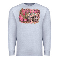 Heather Grey give boot to the cancer Premium Sweatshirt - CowGirlArtShop