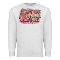 Oatmeal Heather give boot to the cancer Premium Sweatshirt - CowGirlArtShop