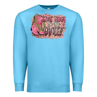 Ocean Blue give boot to the cancer Premium Sweatshirt - CowGirlArtShop