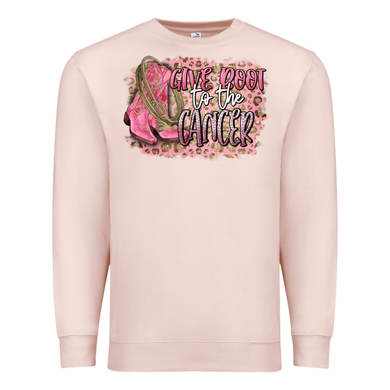 Give Boot To The Cancer Premium Sweatshirt by CowGirlArtShop | Teevron