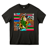 Asphalt san judas leopard cowhide gemstone Heavy Core Tee - JahusDesignShop