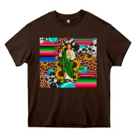 Chocolate Brown san judas leopard cowhide gemstone Heavy Core Tee - JahusDesignShop