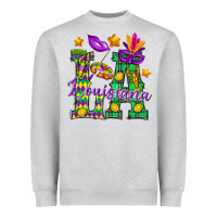 Heather Grey Louisiana Heavyweight Sweatshirt - BundleAndBundleShop