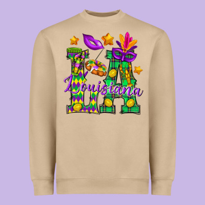 Louisiana Heavyweight Sweatshirt Designed By Bundleandbundleshop