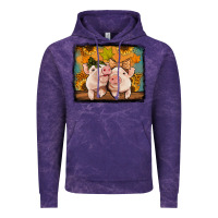 Cloud Purple fall pigs Vintage Hoodie - Jasminsmagicworld