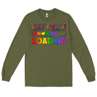Army Green Western Gay Pride Loading LGBTQ+ Long Sleeve Tee - BundleAndBundleShop