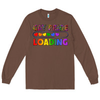 Chestnut Western Gay Pride Loading LGBTQ+ Long Sleeve Tee - BundleAndBundleShop