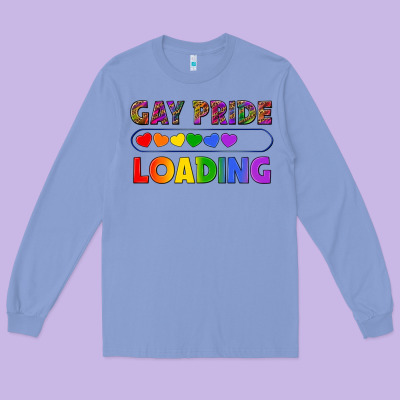 Western Gay Pride Loading Lgbtq+ Long Sleeve Tee Designed By Bundleandbundleshop